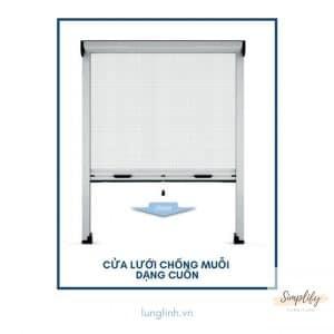 cửa lưới chống muỗi màu xám